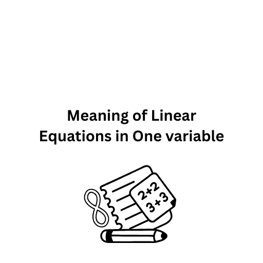 Meaning of Linear Equations in One variable 